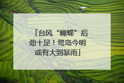 台风“蝴蝶”后劲十足！鹭岛今明或有大到暴雨