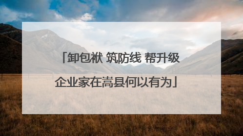 卸包袱 筑防线 帮升级 企业家在嵩县何以有为