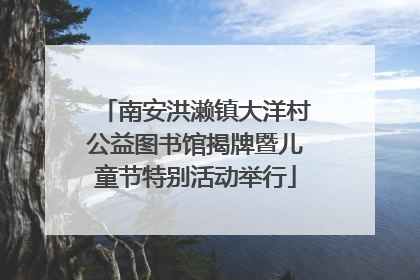南安洪濑镇大洋村公益图书馆揭牌暨儿童节特别活动举行