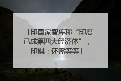 印国家智库称“印度已成第四大经济体”，印媒：还需等等
