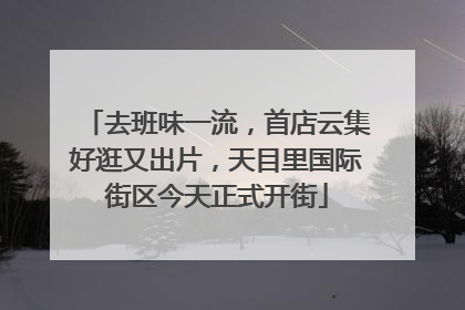 去班味一流，首店云集好逛又出片，天目里国际街区今天正式开街