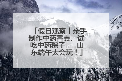 假日观察丨亲手制作中药香囊、试吃中药粽子……山东端午太会玩！
