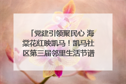 党建引领聚民心 海棠花红映凯马！凯马社区第三届邻里生活节谱写幸福新篇章