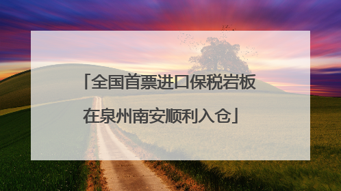 全国首票进口保税岩板在泉州南安顺利入仓