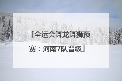 全运会舞龙舞狮预赛：河南7队晋级