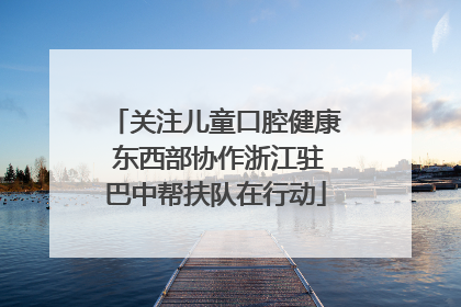 关注儿童口腔健康 东西部协作浙江驻巴中帮扶队在行动