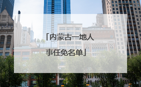内蒙古一地人事任免名单