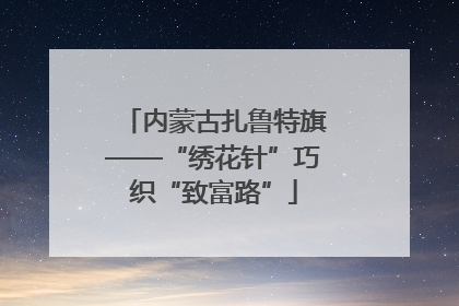 内蒙古扎鲁特旗——“绣花针”巧织“致富路”