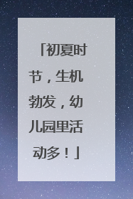 初夏时节，生机勃发，幼儿园里活动多！