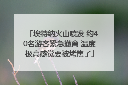 埃特纳火山喷发 约40名游客紧急撤离 温度极高感觉要被烤焦了