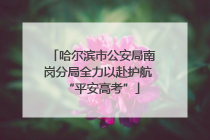 哈尔滨市公安局南岗分局全力以赴护航“平安高考”