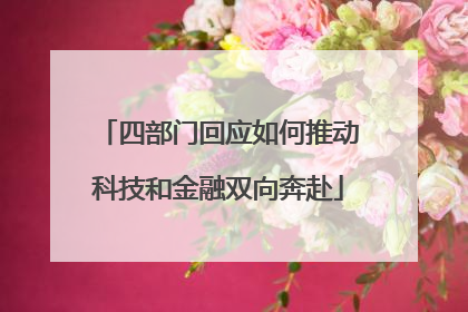 四部门回应如何推动科技和金融双向奔赴