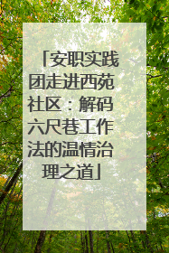 安职实践团走进西苑社区：解码六尺巷工作法的温情治理之道
