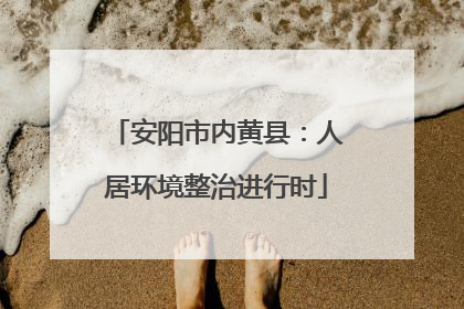 安阳市内黄县：人居环境整治进行时