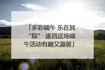 多彩端午 乐在其“粽” 遂昌这场端午活动有趣又温馨