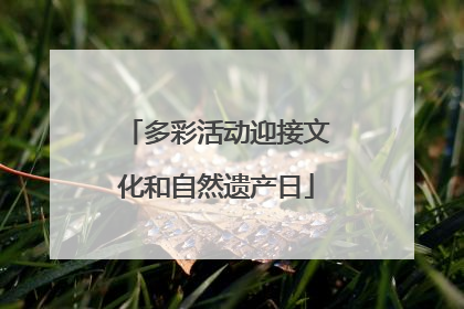 多彩活动迎接文化和自然遗产日