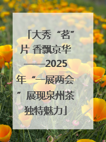 大秀“茗”片 香飘京华——2025年“一展两会”展现泉州茶独特魅力