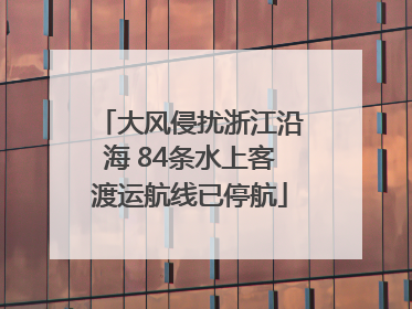 大风侵扰浙江沿海 84条水上客渡运航线已停航