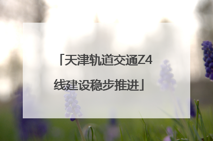 天津轨道交通Z4线建设稳步推进