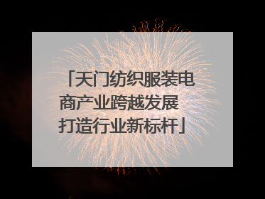 天门纺织服装电商产业跨越发展 打造行业新标杆