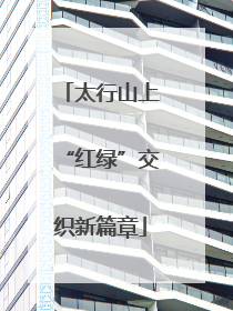 太行山上“红绿”交织新篇章