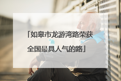 如皋市龙游湾路荣获全国最具人气的路