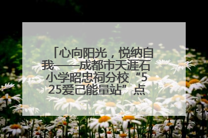 心向阳光，悦纳自我——成都市天涯石小学昭忠祠分校“525爱己能量站”点亮孩子心灵之旅