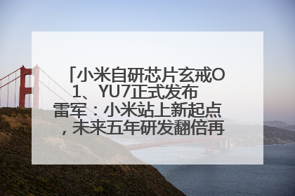 小米自研芯片玄戒O1、YU7正式发布 雷军：小米站上新起点，未来五年研发翻倍再投2000亿元