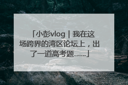 小彭vlog｜我在这场跨界的湾区论坛上，出了一道高考题……