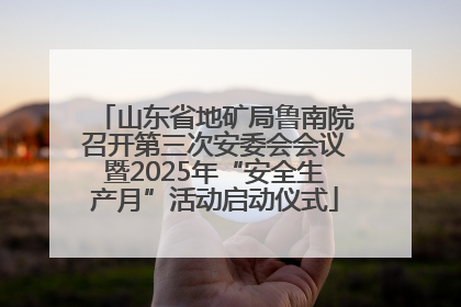山东省地矿局鲁南院召开第三次安委会会议暨2025年“安全生产月”活动启动仪式