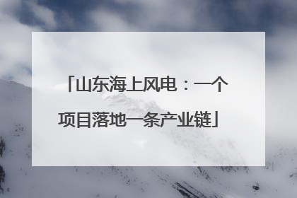 山东海上风电：一个项目落地一条产业链