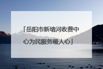 岳阳市新墙河收费中心为民服务暖人心