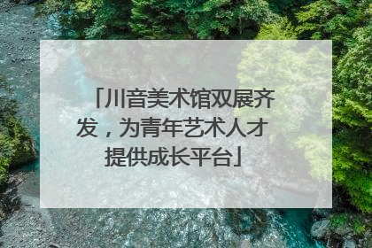 川音美术馆双展齐发，为青年艺术人才提供成长平台