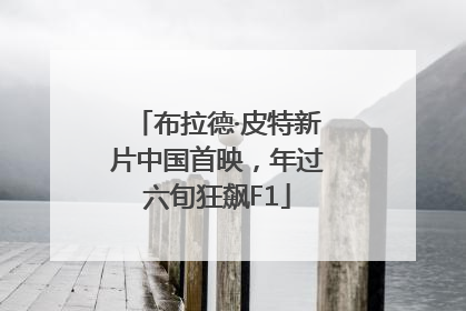 布拉德·皮特新片中国首映，年过六旬狂飙F1