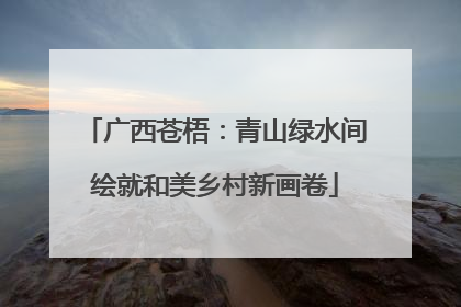 广西苍梧：青山绿水间绘就和美乡村新画卷