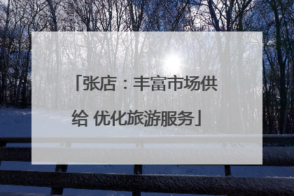 张店：丰富市场供给 优化旅游服务