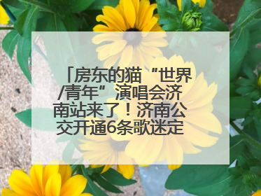 房东的猫“世界/青年”演唱会济南站来了！济南公交开通6条歌迷定制专线