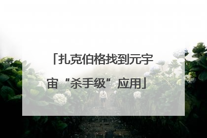 扎克伯格找到元宇宙“杀手级”应用
