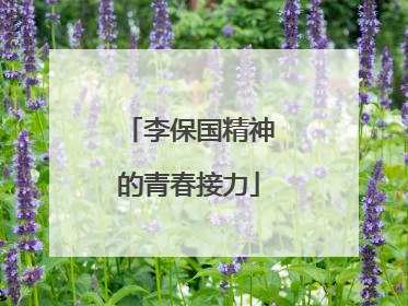 李保国精神的青春接力