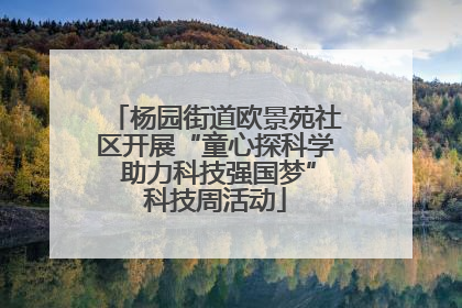 杨园街道欧景苑社区开展“童心探科学 助力科技强国梦”科技周活动