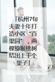 杭州7旬夫妻十年打造小区“百果园”，两棵猕猴桃树结出上千个果子