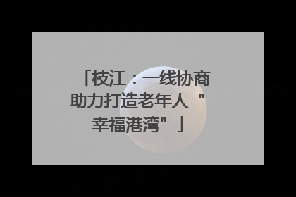 枝江：一线协商助力打造老年人“幸福港湾”