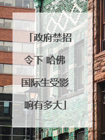 政府禁招令下 哈佛国际生受影响有多大