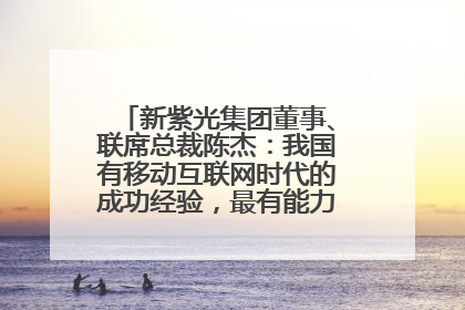 新紫光集团董事、联席总裁陈杰：我国有移动互联网时代的成功经验，最有能力做好AI应用创新