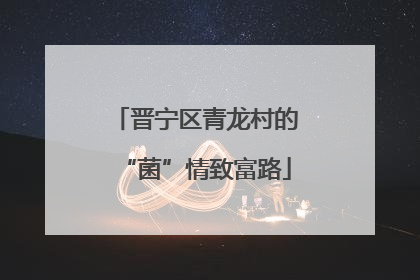 晋宁区青龙村的“菌”情致富路