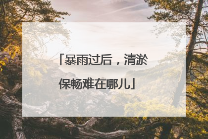 暴雨过后，清淤保畅难在哪儿