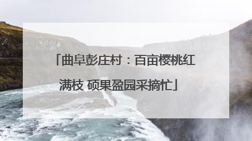 曲阜彭庄村：百亩樱桃红满枝 硕果盈园采摘忙