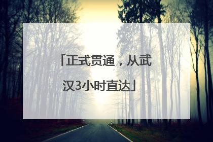 正式贯通，从武汉3小时直达