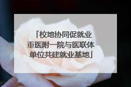 校地协同促就业 重医附一院与医联体单位共建就业基地