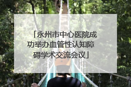 永州市中心医院成功举办血管性认知障碍学术交流会议
